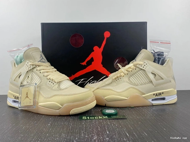 4 Retro HighQuality Off-White Sail Jordan 3858 CV9388-  1028